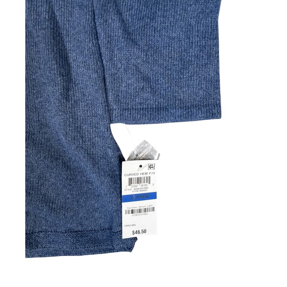 Karen Scott Women's XL Blue Heather Pullover Sweater 60% Cotton 40% Acrylic - Picture 9 of 10
